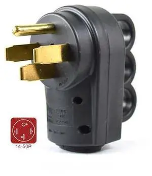 SUPERIOR ELECTRIC RVA1595 Plug Adapter, 14-50P, Black