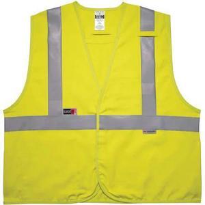 ERGODYNE 8261FRHL Lime L/XL Hi-Vis FR Safety Vest - Class 2, Dual Compliant