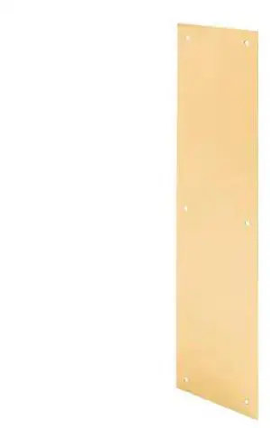 PRIME-LINE J 4580 Door Push Plate, 4 in. X 16 in., Polished Brass Single Pack