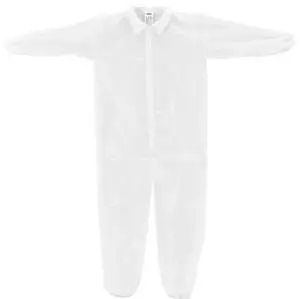 GLOBAL INDUSTRIAL 708186XL Disposable Polypropylene Coverall, Elastic GLOBAL INDUSTRIAL 708186XL Disposable Polypropylene Coverall, Elastic