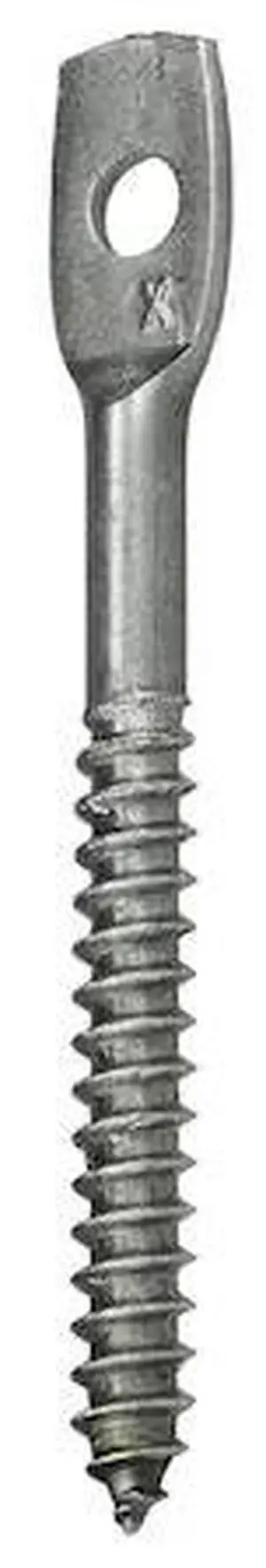 DOTTIE 631 Flat Hangar Screw, 1/4 in Thread to 3 in, Carbon Steel, Zinc Plated