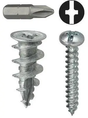 DOTTIE WDK8T Screw Anchor, 1-1/2" L, Zamac Alloy