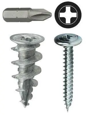 DOTTIE WDK8W Screw Anchor, 1-1/2" L, Zamac Alloy