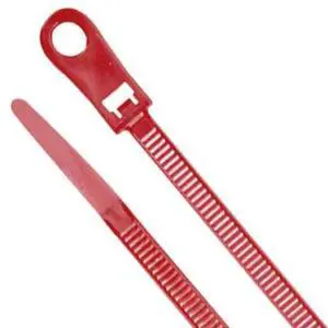 DOTTIE DTMP6 Cable Tie, 8 in L, 1.85 in Max Bundle Dia., Red, Nylon 6/6, 50 lb