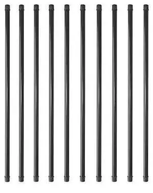 NUVO IRON RDPS36 36 in LONG x 3/4 in DIAMETER BLACK ROUND TUBING GALVANIZED