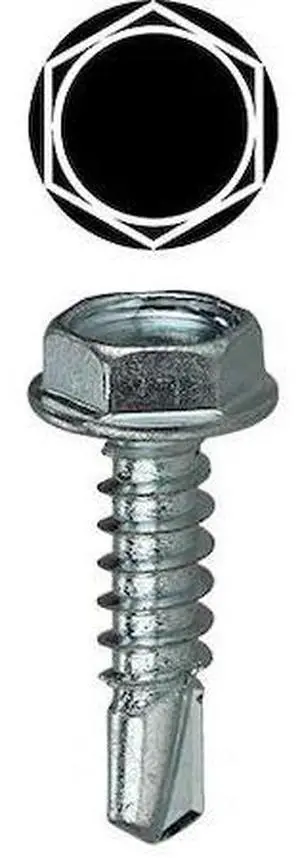 DOTTIE TK810 Self Drilling Screw Kit, Zinc Plated Finish, Carbon Steel, Hex