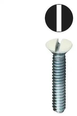 DOTTIE 416IV #6-32 x 1 in Slotted Oval Machine Screw, Zinc Plated Carbon Steel,