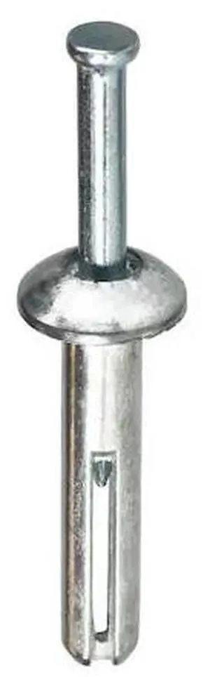 DOTTIE ZA125 Nail Drive Anchor, 1/4" Dia., 1-1/4" L, Alloy Steel Zinc Plated,