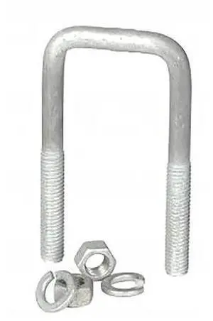 C.E. SMITH 15288GA Square U-Bolt, 1" H, Galv Steel