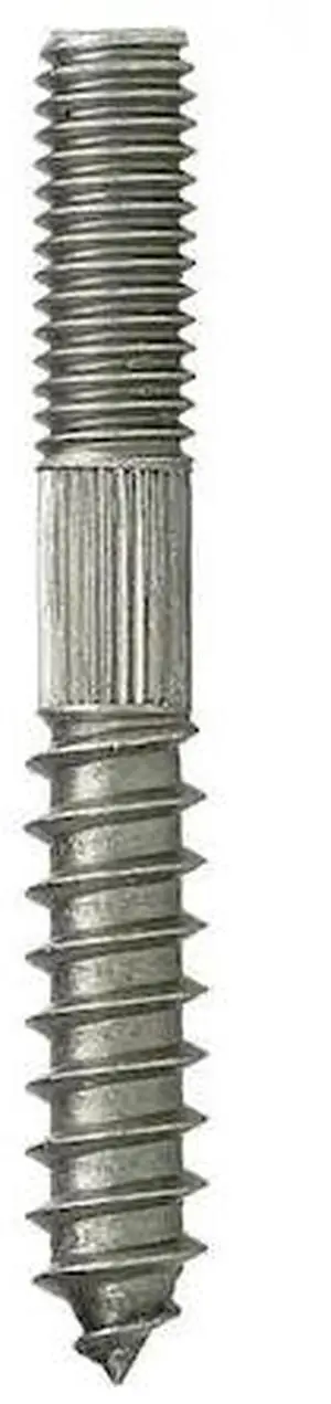 DOTTIE HB14 Hanger Bolt, 1/4 in Thread to 3 in, Carbon Steel, Zinc Plated