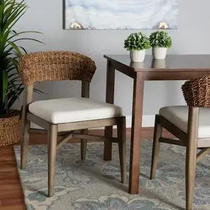 BAXTON STUDIO 225-13107-ZORO Chloe Modern Bohemian Walnut Brown Finished