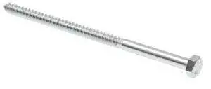 PRIME-LINE 9055990 Hex Lag Screw 5/16in X 6in A307 Grade A Zinc Plated Steel PRIME-LINE 9055990 Hex Lag Screw 5/16in X 6in A307 Grade A Zinc Plated Steel