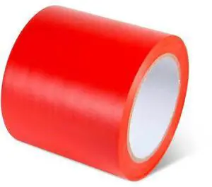 GLOBAL INDUSTRIAL 670653RD Vinyl Red, 4 in W x 108 in L, 5 Thick