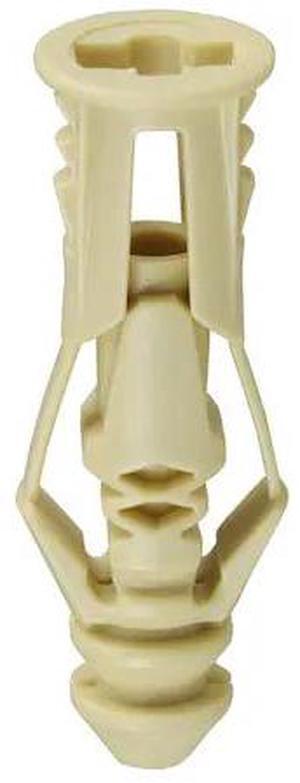 DOTTIE 6 Triple-Grip Screw Anchor, 1-3/16" L, Polyethylene, 100 PK