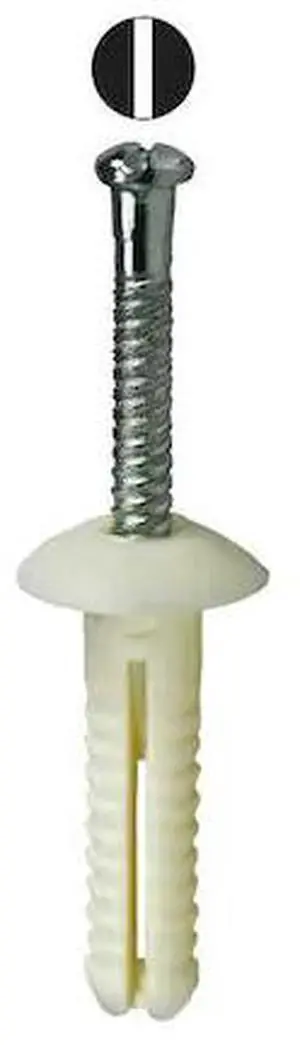 DOTTIE 714TP Nail Drive Anchor, 1/4" Dia., 1" L, Nylon