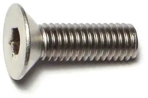 MIDWEST FASTENER 77051 M6-1.00 Socket Head Cap Screw, Flat, Plain Stainless