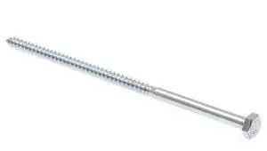 PRIME-LINE 9055422 Hex Lag Screw 1/4in X 6in A307 Grade A Zinc Plated Steel