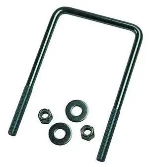 C.E. SMITH 15260A Square U-Bolt, 0.5" Ht, Zinc Steel