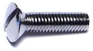 MIDWEST FASTENER 70151 #10-32 x 3/4 in Slotted Oval Machine Screw, Chrome