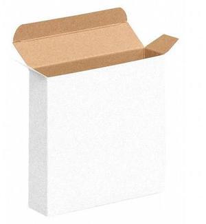 PARTNERS BRAND RTC52W Reverse Tuck Folding Carton, 6 in Inside Lg, 1 1/2 in