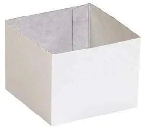 PARTNERS BRAND DGB443W 4 in x 4 in x 3 in Deluxe Gift Box Bottom, White,
