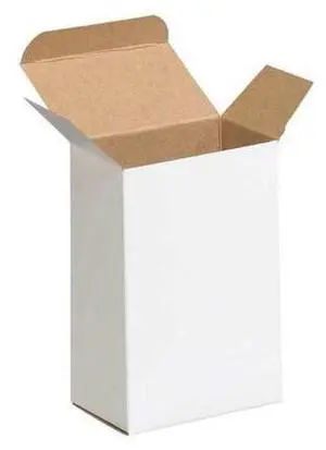 PARTNERS BRAND RT9SCW 12 in x 10 in x 10 in Reverse Tuck Folding Carton, White,