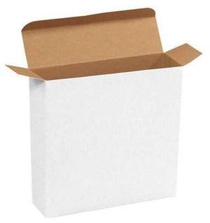 PARTNERS BRAND RTC57W Reverse Tuck Folding Carton, 7 1/4 in Inside Lg, 2 in