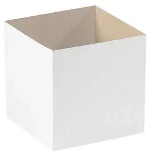 PARTNERS BRAND DGB666W 6 in x 6 in x 6 in Deluxe Gift Box Bottom, White, PARTNERS BRAND DGB666W 6 in x 6 in x 6 in Deluxe Gift Box Bottom, White,