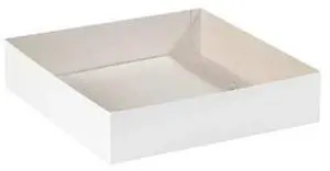 PARTNERS BRAND DGB14143W 14 in x 14 in x 3 in Deluxe Gift Box Bottom, White,