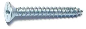 MIDWEST FASTENER 03043 Sheet Metal Screw, #14 x 2 in, Zinc Plated Steel Flat
