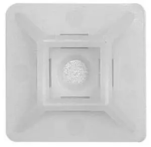 DOTTIE DT100S L.H. Dottie 1'' X 1'' Natural Cable Tie Mounting Base, 100PK