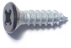 MIDWEST FASTENER 79341 Wood Screw, #5, 1/2 in, Black Steel Flat Head Phillips