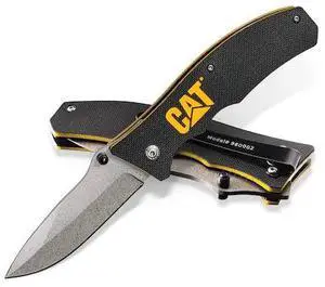 CAT 980002 7-1/2 Inch Drop Point Folding Knife CAT 980002 7-1/2 Inch Drop Point Folding Knife