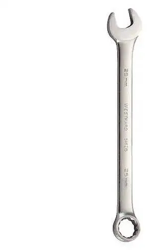 WESTWARD 54RZ15 Combination Wrench,25mm,Metric,Satin