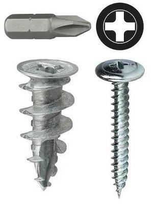 DOTTIE WDK8WT Screw Anchor, 1-1/2" L, Zamac Alloy