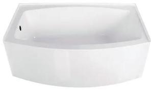 AQUA EDEN VTDR603022L Alcove Bathtubs, 60 L, 35 W, White, Acrylic