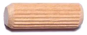 MIDWEST FASTENER 08900 1/2" x 1-1/2" Birch Wood Fluted Dowel Pins, 100PK