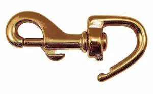 MIDWEST FASTENER 52204 3/4" Brass Open Eye Bolt Snap Hooks 10PK