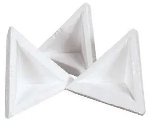 PARTNERS BRAND PF209 Foam Corners, 4 1/2" x 4 1/2" x 6 3/8", White, PK500