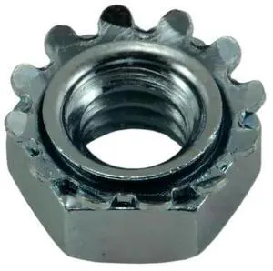 MIDWEST FASTENER 03820 External Tooth Lock Washer Lock Nut, 1/4"-20, Steel,