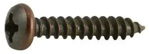 MIDWEST FASTENER 35943 Sheet Metal Screw, #6 x 3/4 in, Bronze Plated Steel Pan
