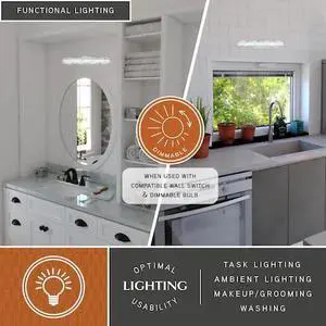 VAXCEL W0359 Marseille 24-in. W LED Vanity, chrome finish