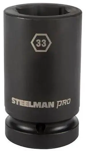 STEELMAN 79292 1" Drive x 33mm 6-Point Deep Impact Socket