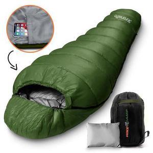 SERENELIFE SLSGR5 Solid Green Mummy Sleeping Bag