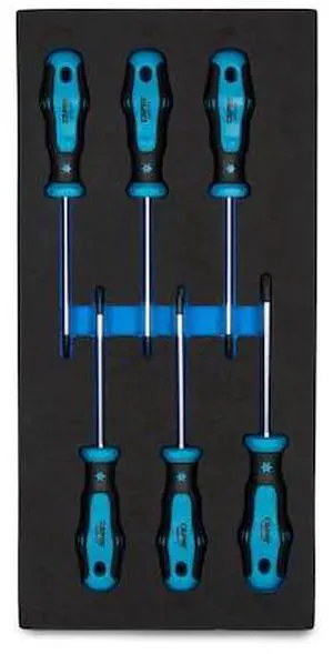 CAPRI TOOLS 25000-TSS64MT Kontour Star Screwdriver Set with the Mechanic's