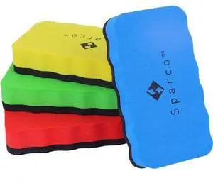 SPARCO SPR70210 Magnetic Whiteboard Erasers, Assorted Colors,PK12