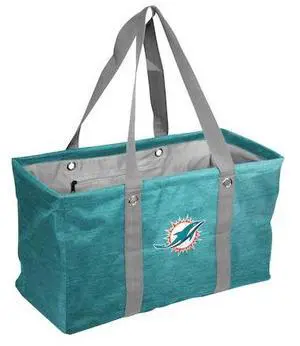 LOGO BRANDS 617-765-CR1 Miami Dolphins Crosshatch Picnic Caddy