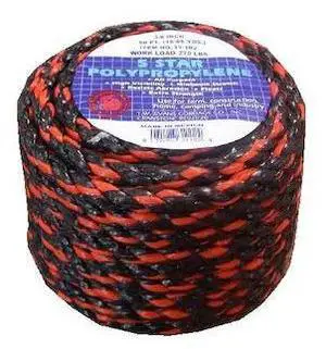 T.W. EVANS CORDAGE CO. 31-122 3/8. x 100 ft. California Truck Rope Polypro