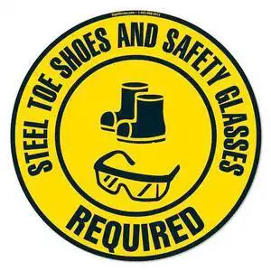 SIGNMISSION FD-2-C-16-99885 Steel Toe Shoes And Safety Glasses 16in Non-Slip