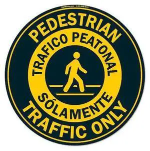 SIGNMISSION FD-2-C-16-99906 Pedestrian Traffic English Spanish 16in Non-Slip